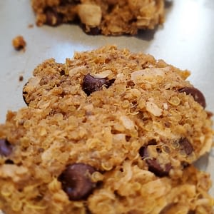 quinoa banana gluten reduced chocolate chip cookie